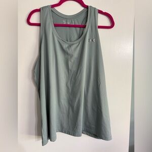 Under Armour Women's Light Gray/Green Tank Top